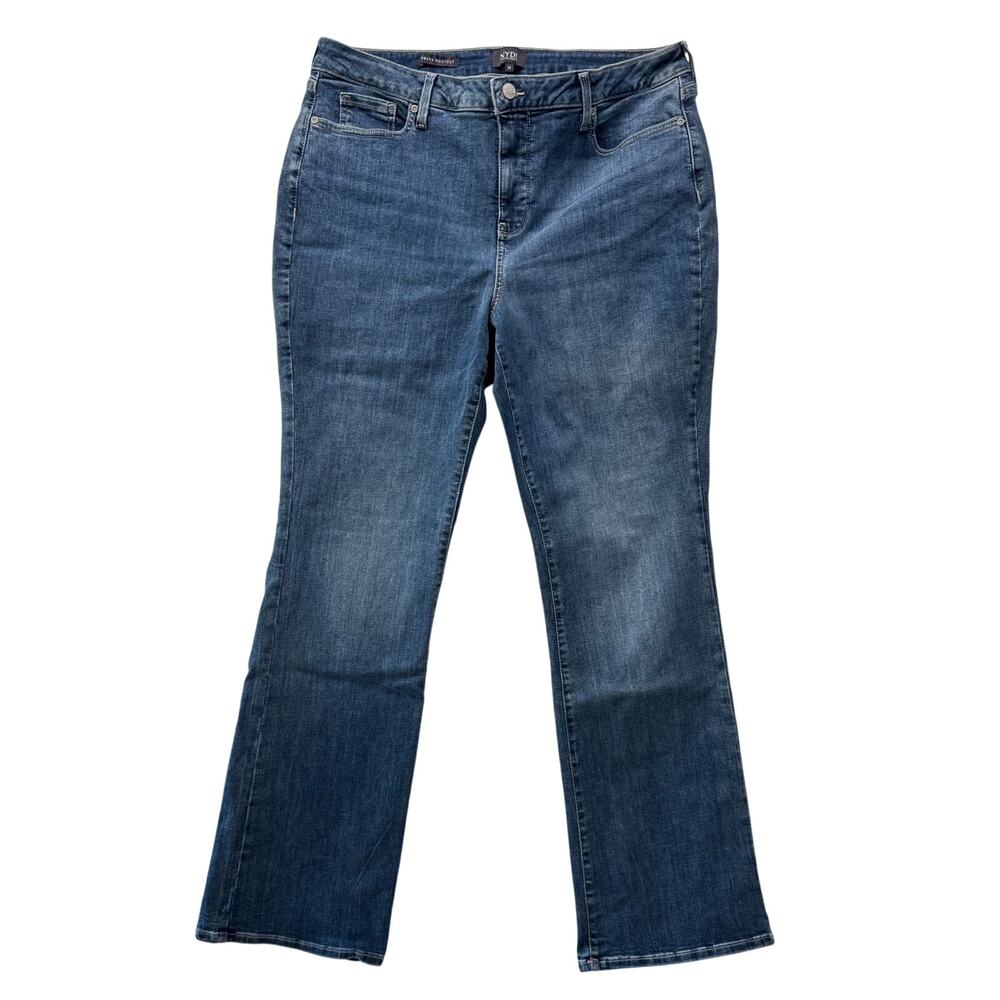 NYDJ Barbara Fairmont Bootcut Lift Tuck Blue Jeans W Size 14 Cotton Blend NWT